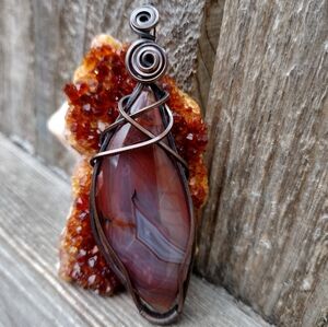 Designer Banded Agate Pendant